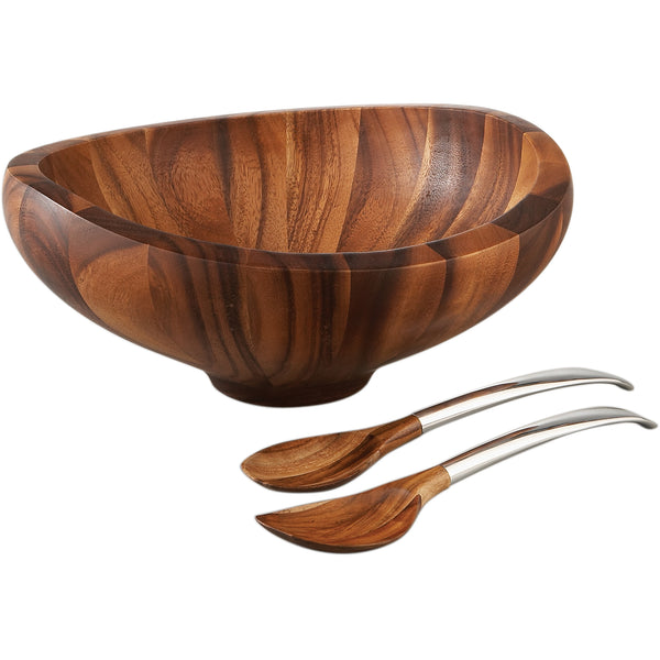 Nambe Wooden Salad Bowl