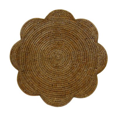 Rattan Scallop Placemat - Caspari