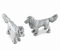 Pewter Retriever Salt and Pepper Shakers