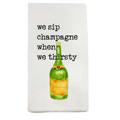 French Graffiti "We Drink Champagne" Towel