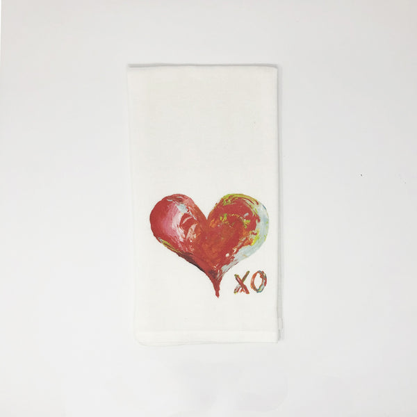 French Graffiti XO Heart Hand Towel