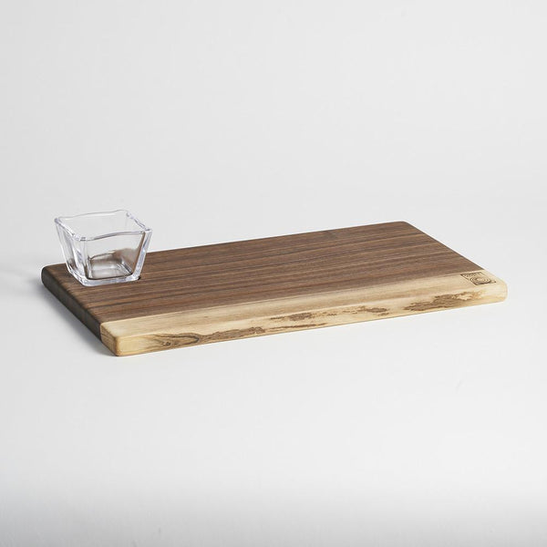 Andrew Pearce/ Simon Pearce Collaboration Black Walnut Board & Glass Bowl